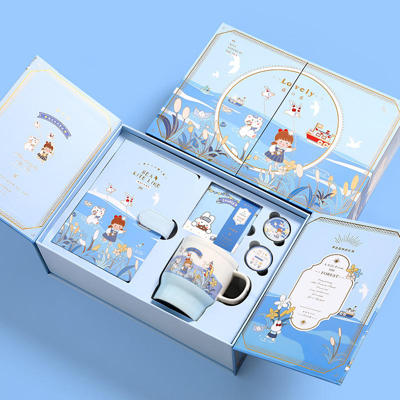 This Set Gift Box Cute Girl Heart Luxury Handbook Cartoon