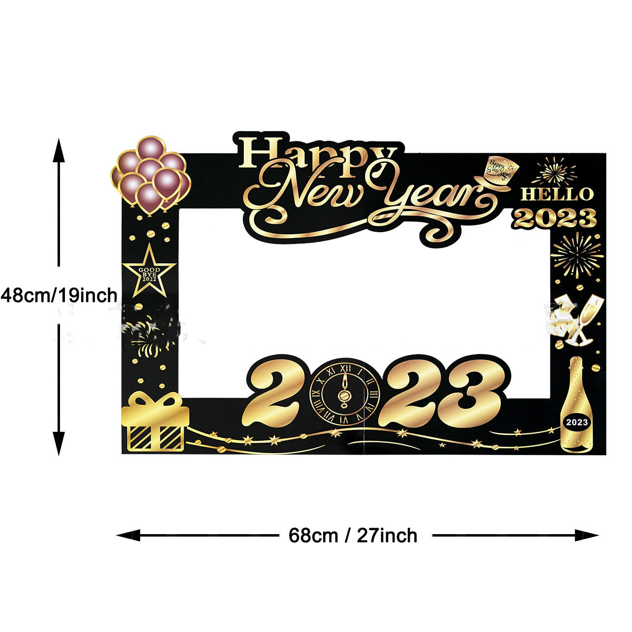 New Year Party Glasses Paper Props