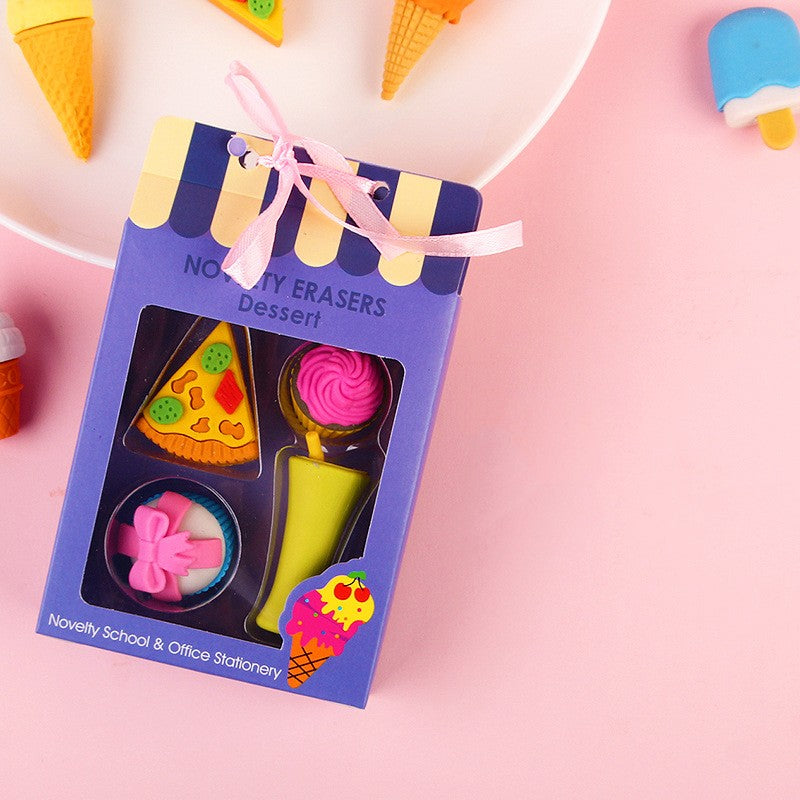 Cute Cake Gift Box Pencil Eraser