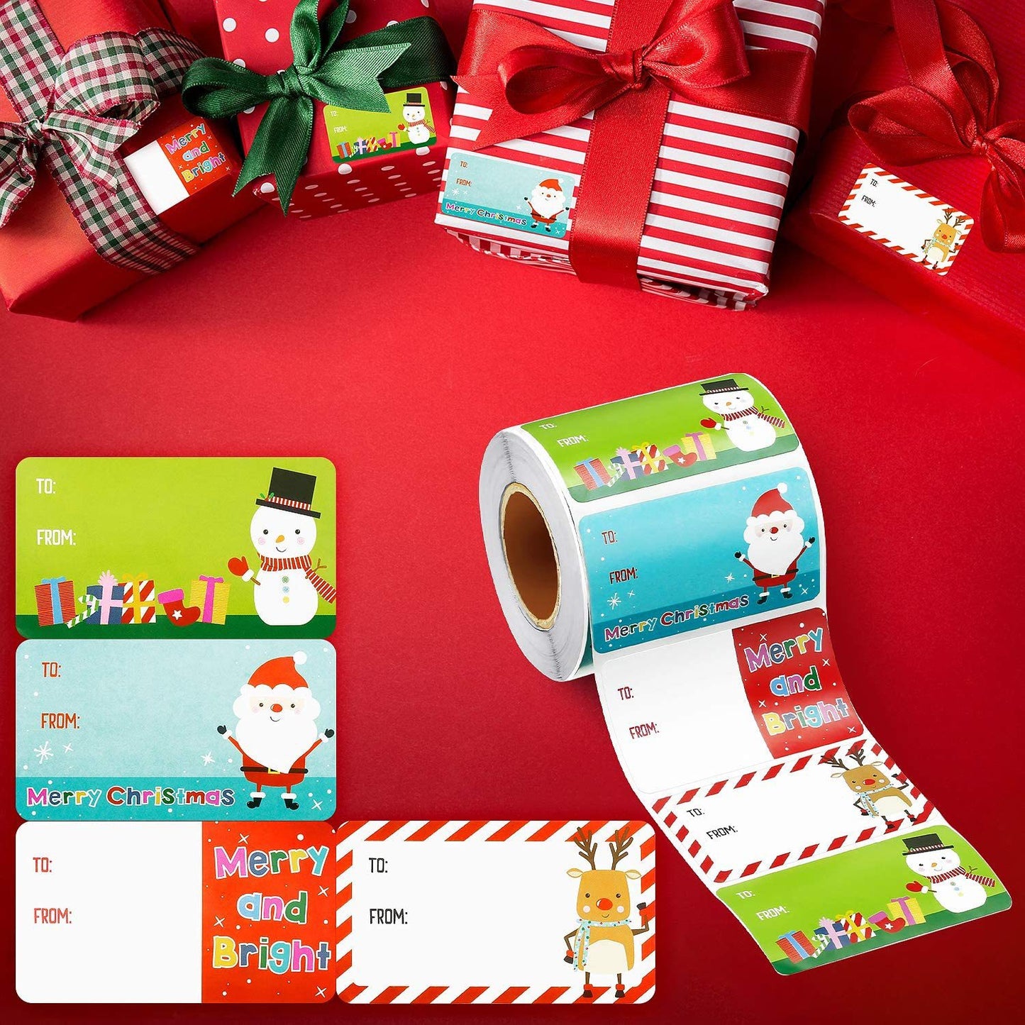 Fashion 1roll Sticker Christmas Decoration Gift Series