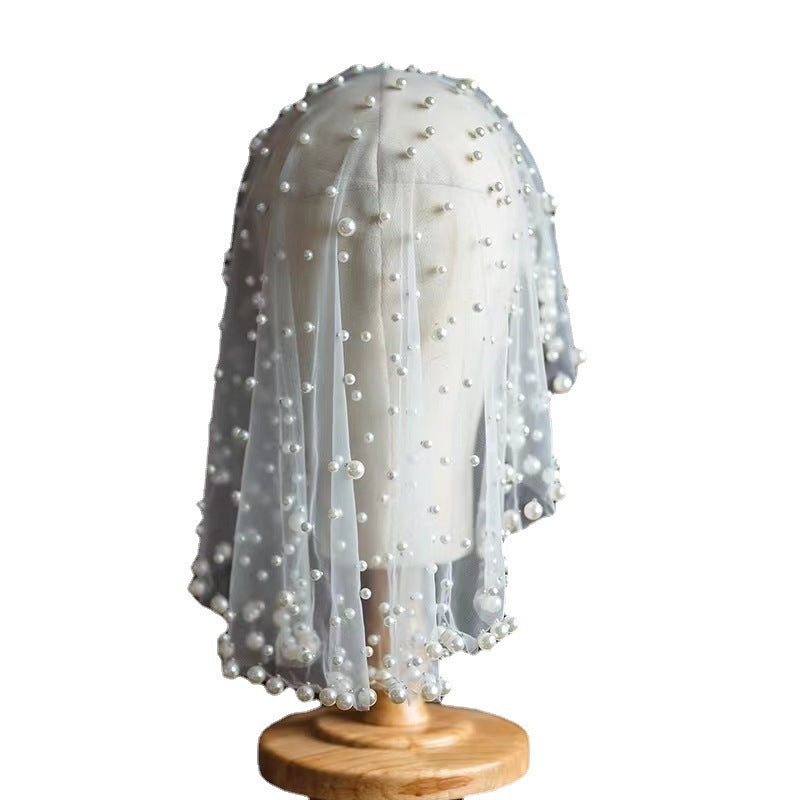 Bridal Fashion Pearl Short Headdress