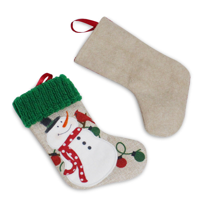 Creative  Decoration Merry Christmas Handmade Fabric Socks