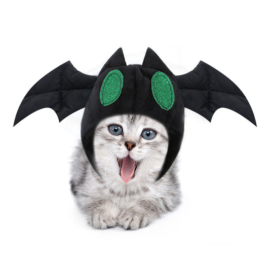 Pet Halloween Hat Teddy Dress Up Bat Headdress Cat Hat Cat Head