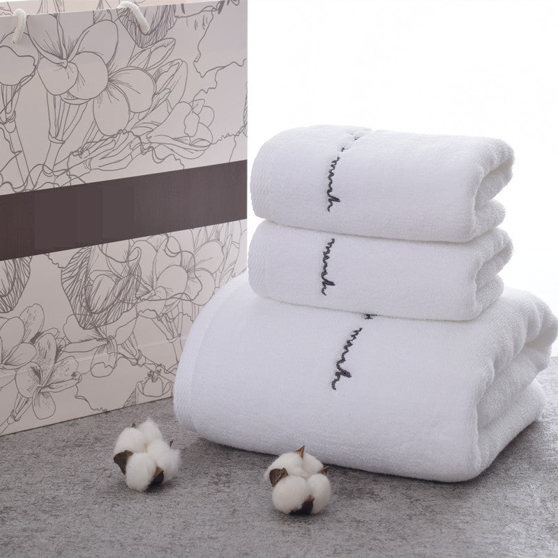 Fashion Pure Cotton Bath Towel Gift Set High-end Couple Adult Towel