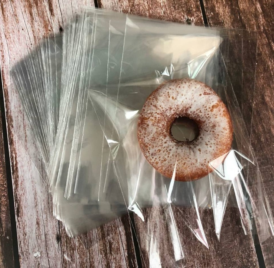 Clear Plastic Bag Flat Open Top For Candy