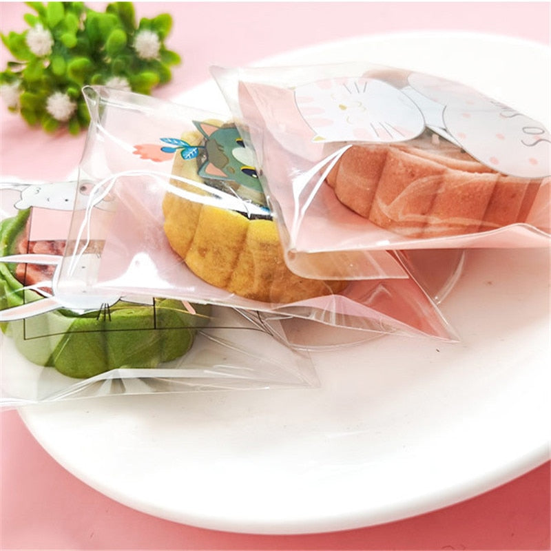 Plastic Cartoon Self-Adhesive Bag Bakery