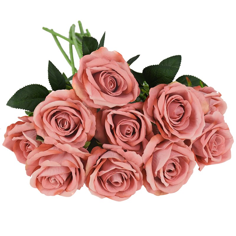 Silk Roses Artificial Flowers Fake Flower Bouquet Rose