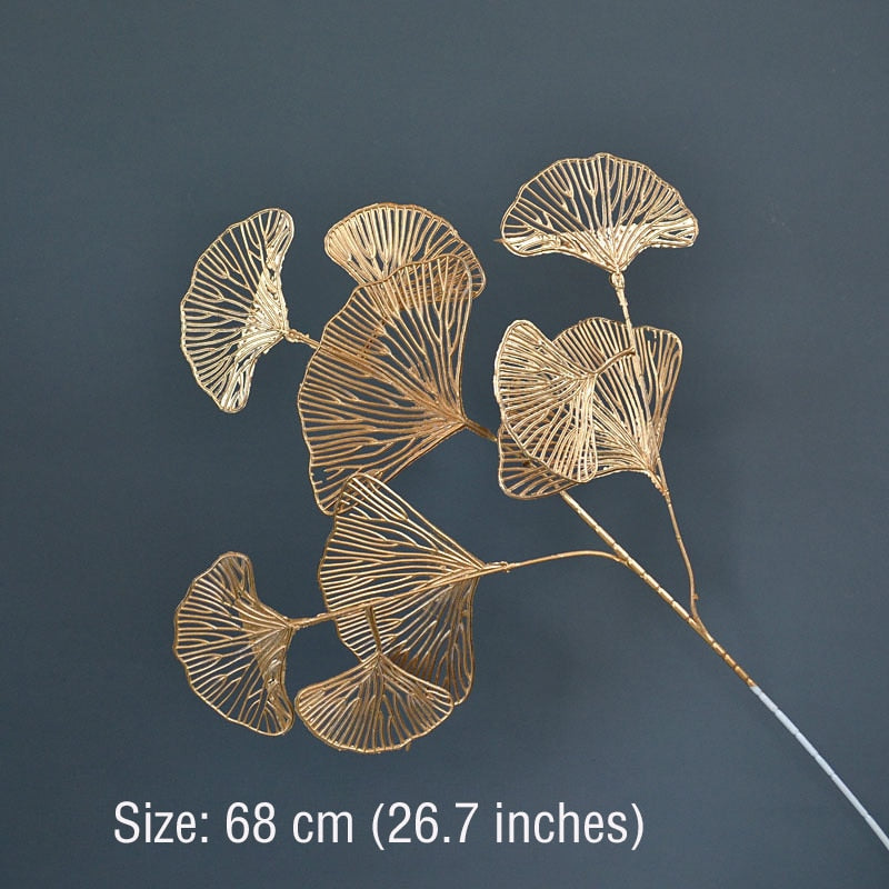 Golden Artificial Plants Maple Leaf Christmas Decor