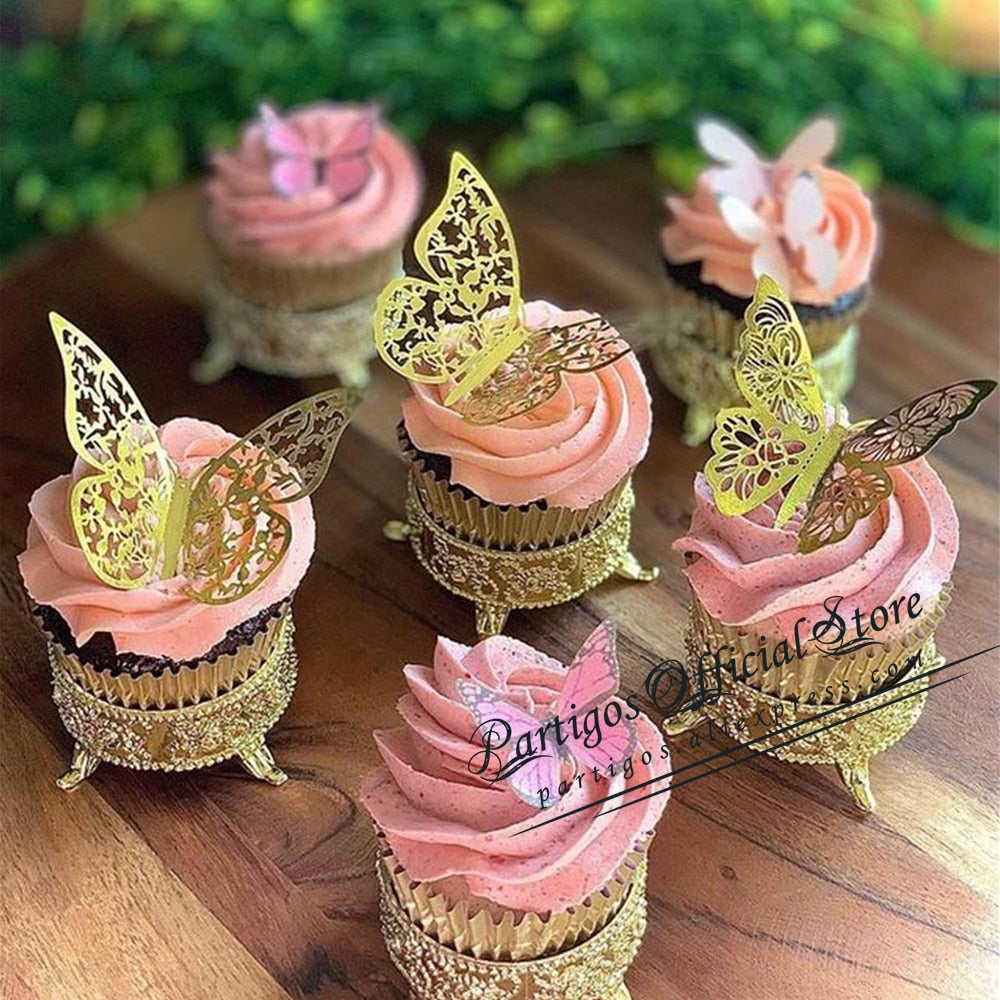 12Pcs 4D Hollow Butterfly Wall Wedding Decors