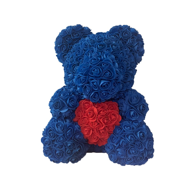 Heart Artificial Flower Rose Teddy Bear