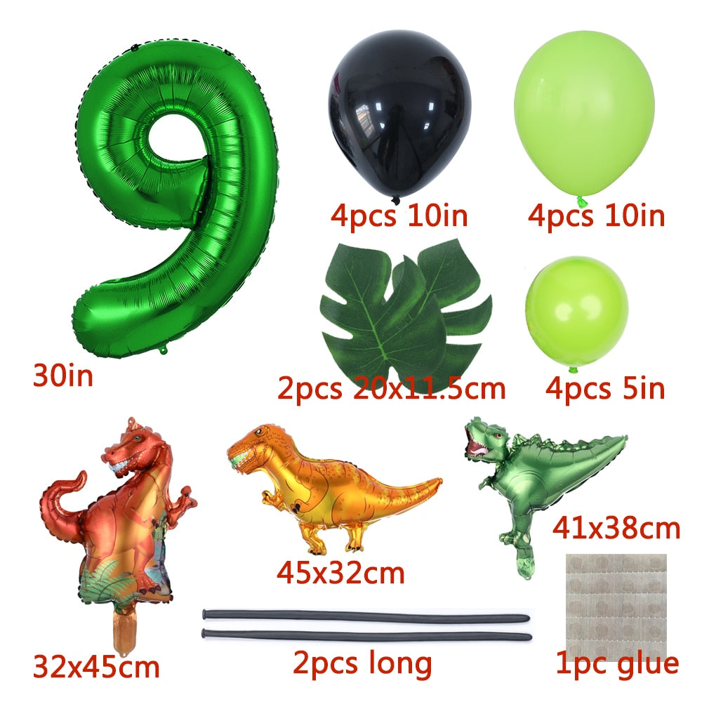 Tropical Jungle Party Balloons Mini Dinosaur Balloon
