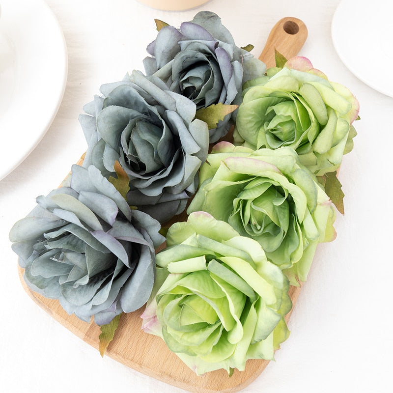 Heads Artificial Silk Flowers Wreath Fake Flower