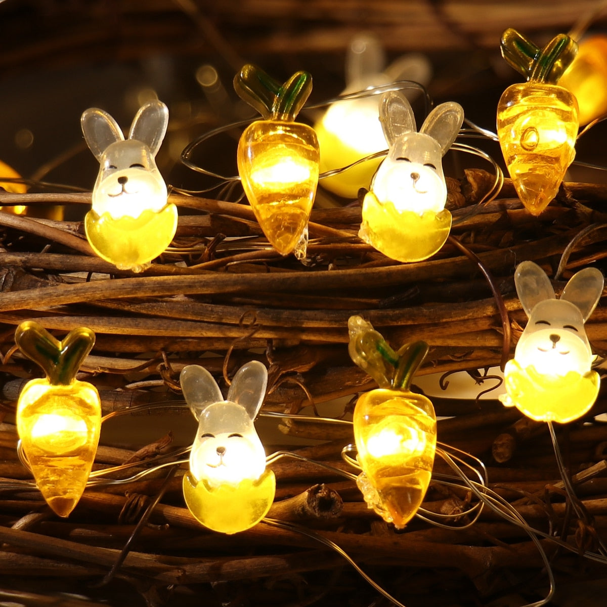 Easter LED Bunny String Lights Easter Decoration