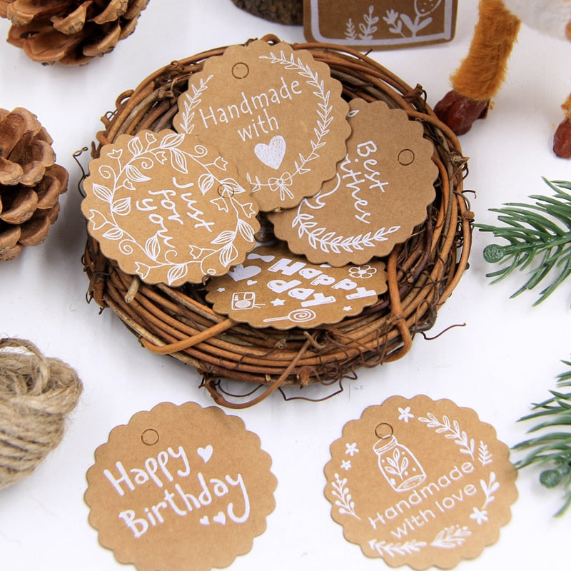 Kraft Paper Tags DIY Handmade/Thank You