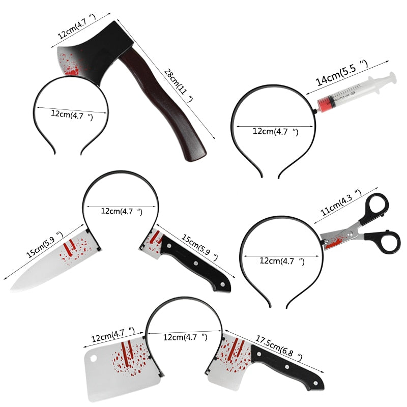 Halloween Horror Props Blood Fake Ax Saws Knife