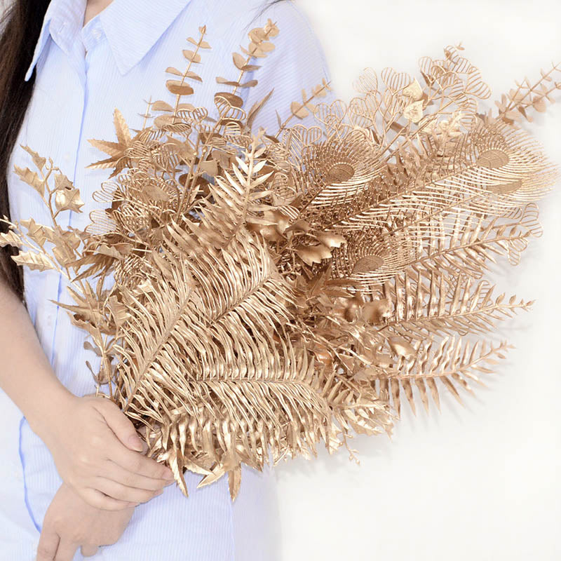 Golden Artificial Plants Decoration Party Wedding