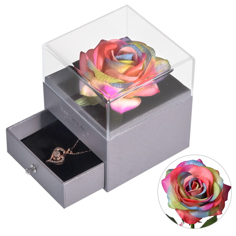 Eternal Rose Jewelry Box Preserved Flower Storage Case