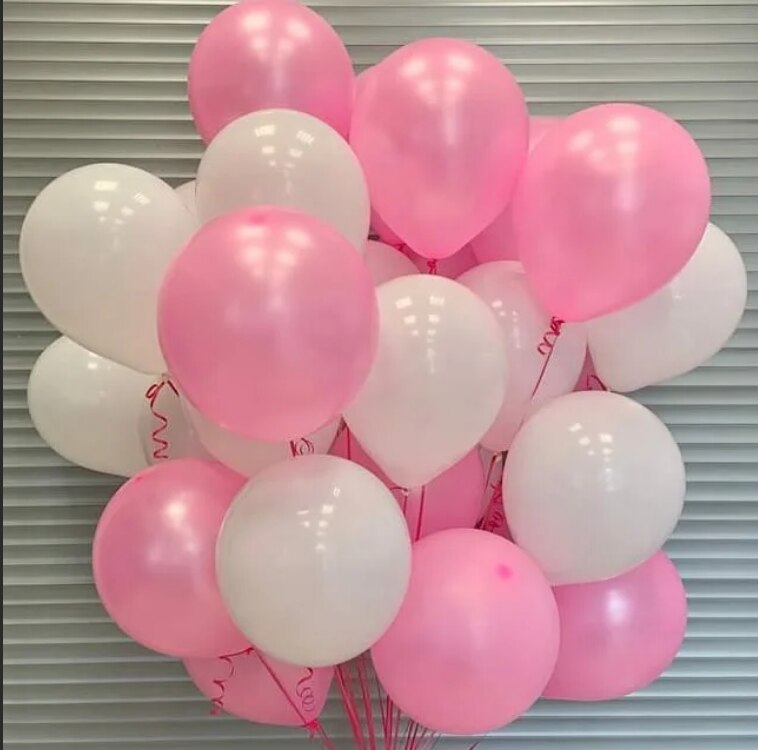 Silver Confetti Balloon Pearl White Air Helium Balls