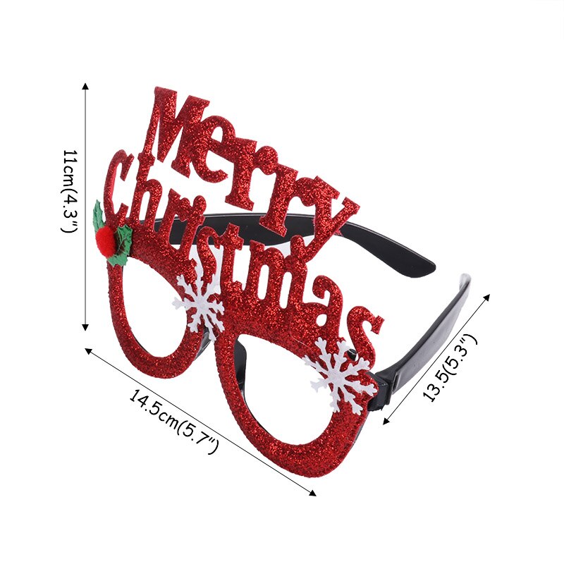 Christmas Decorations Glasses Frame Santa Snowman Glasses