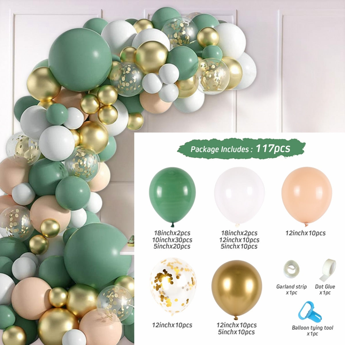 Balloon Garland Arch Kit Party Confetti Latex