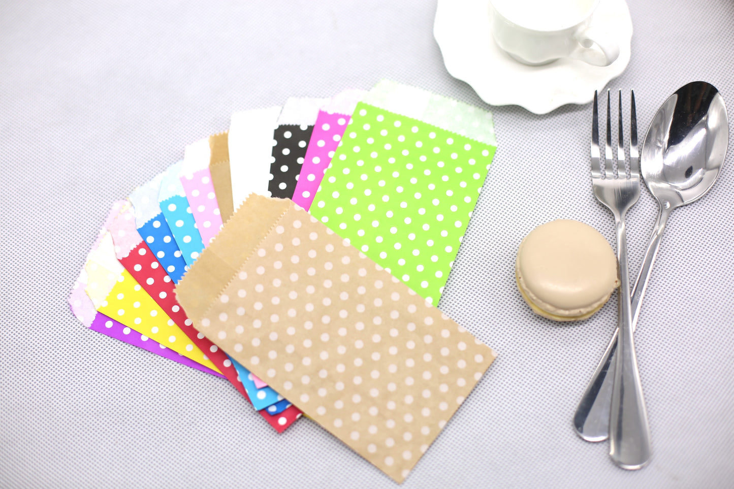 Mini dot Kraft Paper Bags Party Invitation