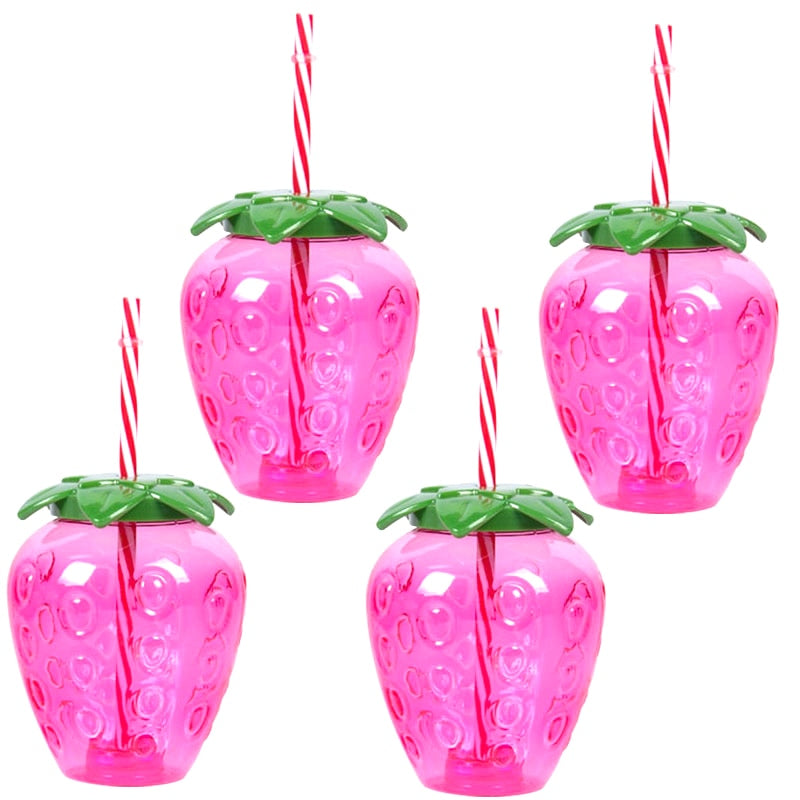 Spring Strawberry Straw Water Bottle Pineapple