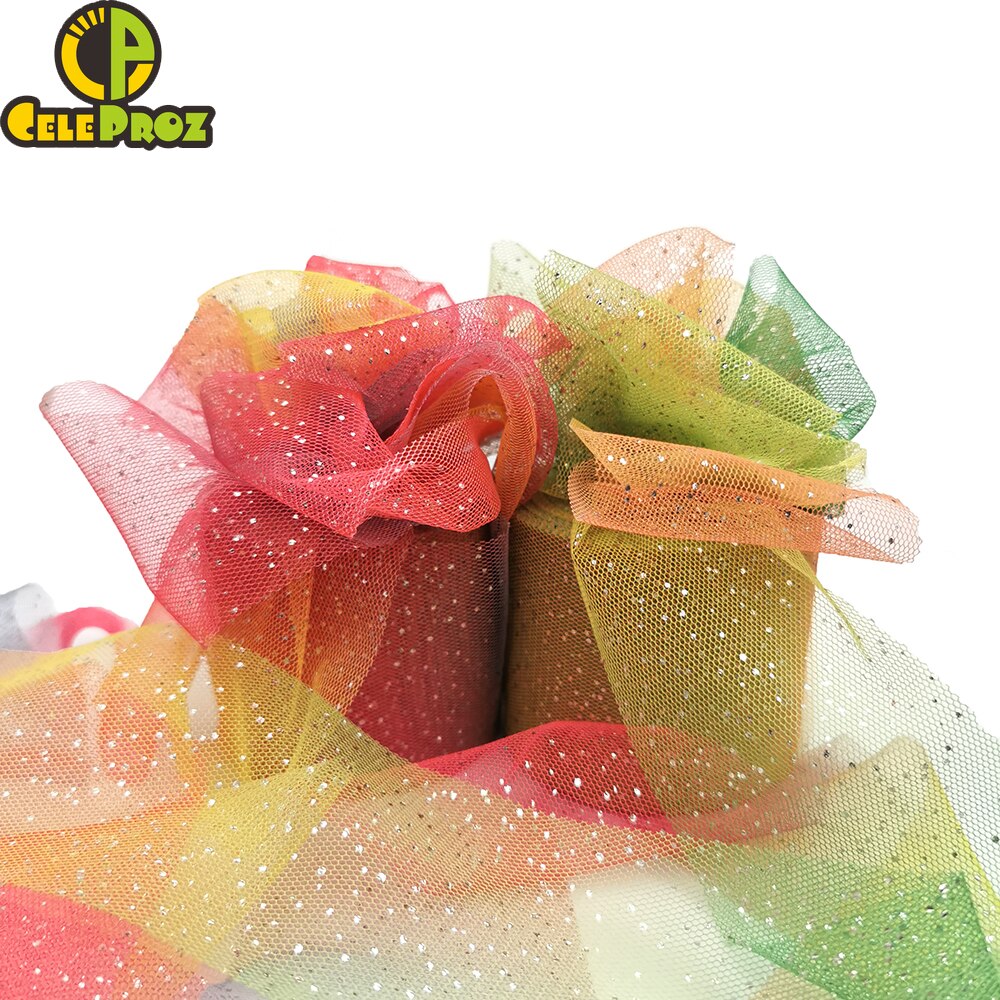 Rainbow Tulle Colorful Iridescent Mesh Ribbon Headband