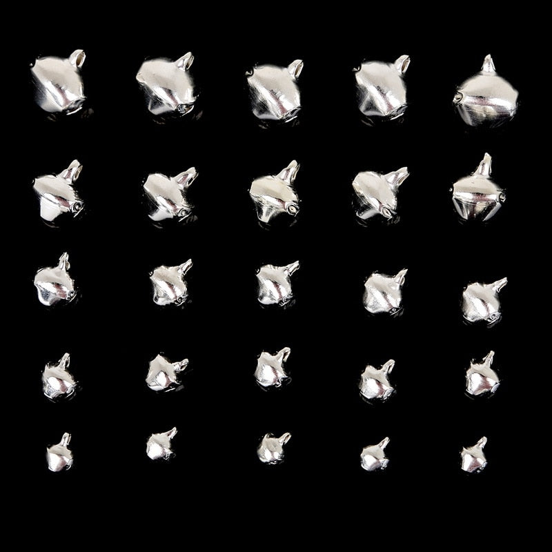 Silver Jingle Bells Iron Pendants Hanging Christmas Tree