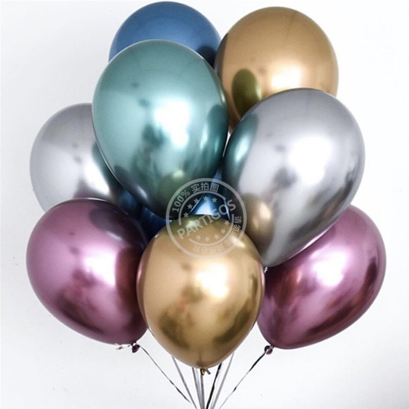 New Chrome Metallic Latex Balloons Metallic Globos
