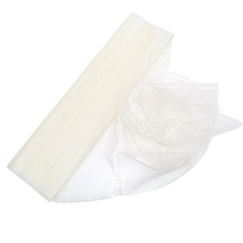 Sheer Crystal Organza Tulle Roll Fabric for Wedding
