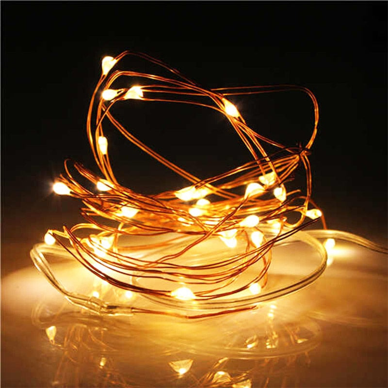 Wire LED String Lights Holiday Lighting Garland