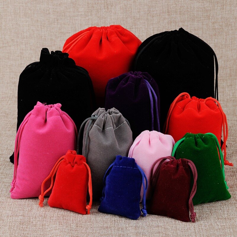 Drawstring Velvet Sachet Pouches Bags