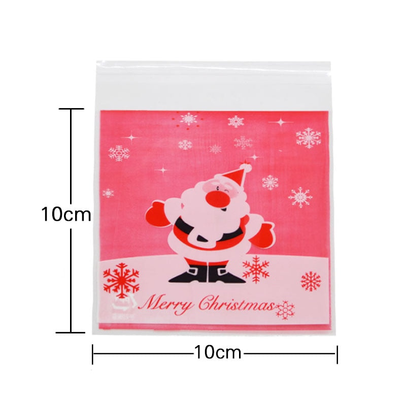 Christmas Candy Cookie Gift Bags Self-adhesive