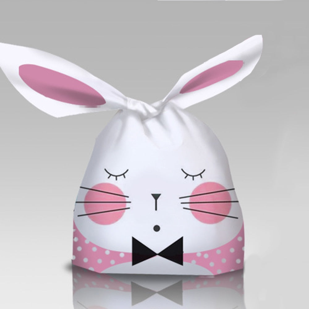 Easter Cute Bunny Ear Bag Cookies Plastic Bags