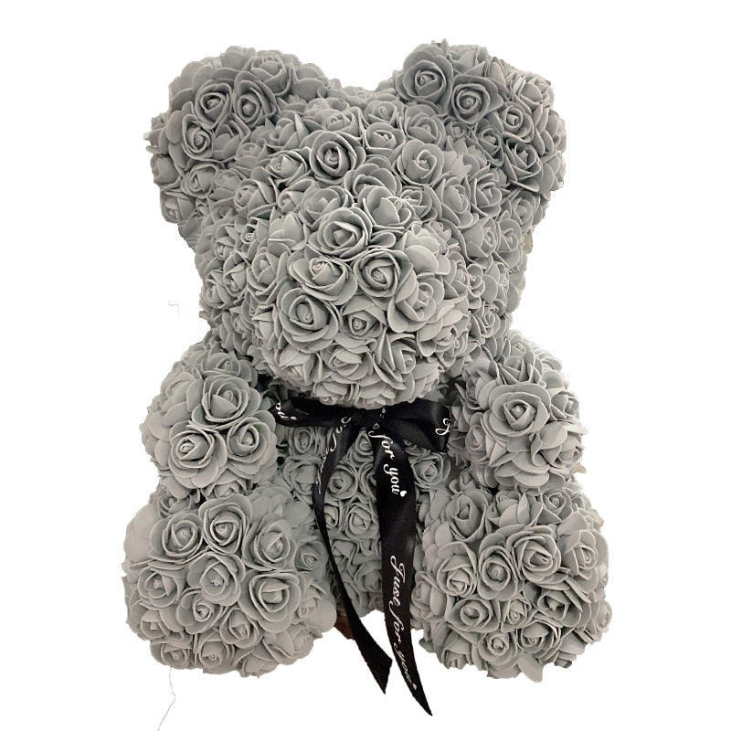 Heart Artificial Flower Rose Teddy Bear