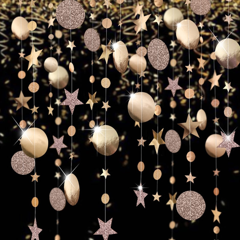 4M Twinkle Paper Garland Happy Birthday Party Decoration