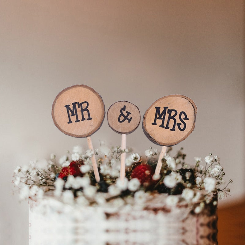 Hollow Wooden Letter Love Just Married Mr&Mrs