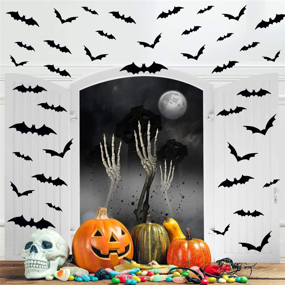 Halloween Decoration 3D Black PVC Bat