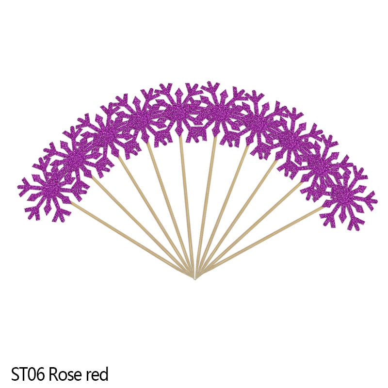 Snowflake Cake Topper Girl Christmas Birthday Toppers