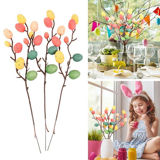 Easter Egg Tree Branch Colorful Painting Foam