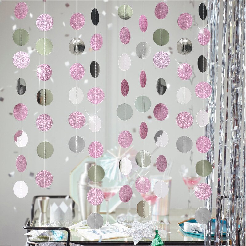 Eid Mubarak Decoration Gold Silver Paper Garlands