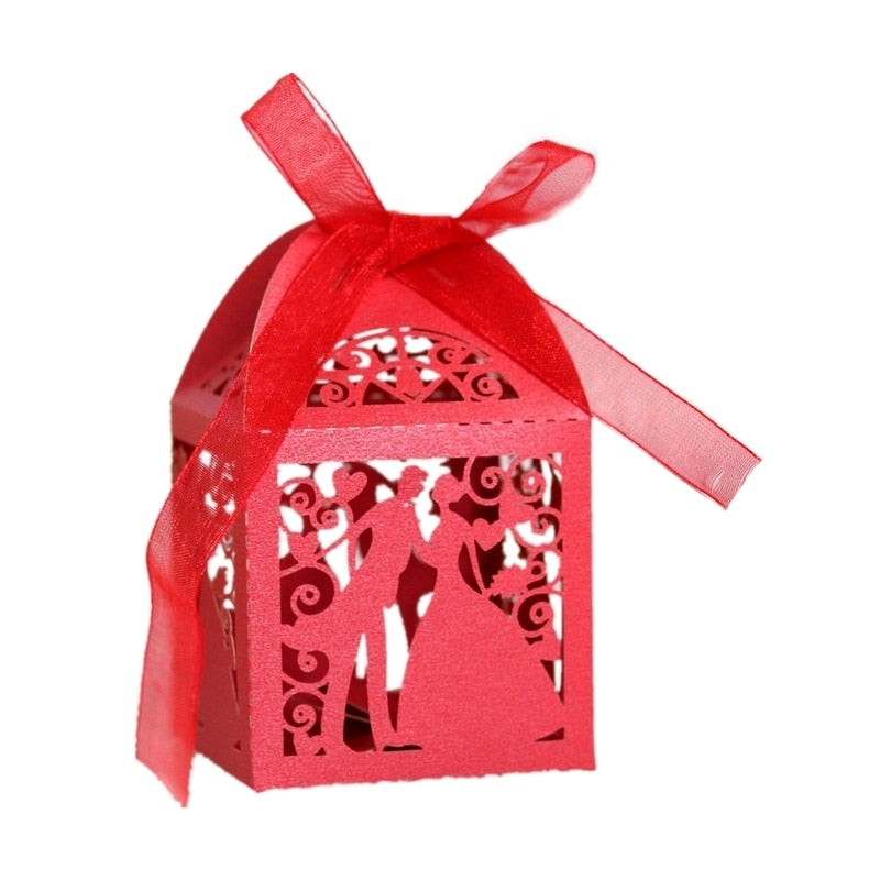 25pcs Wedding Bride Bridegroom Boutique Gift Box