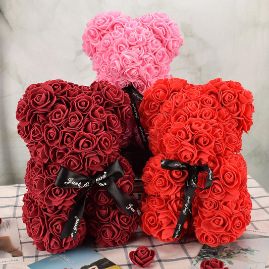 Valentines Day Gift Red Rose Bear Rose