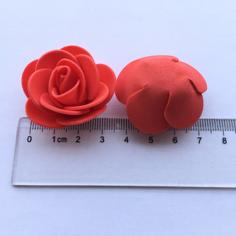 Foam Rose for Bear Flowers Diy Gifts Box Wedding Decorative