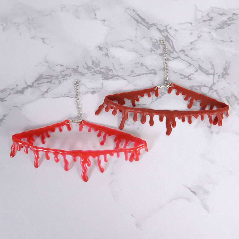 Halloween Decoration Horror Blood Drip Necklace