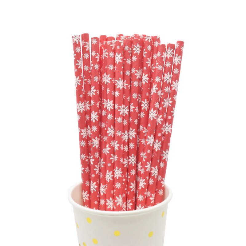 Foil Gold/Silver Disposable Drinking Paper Straws