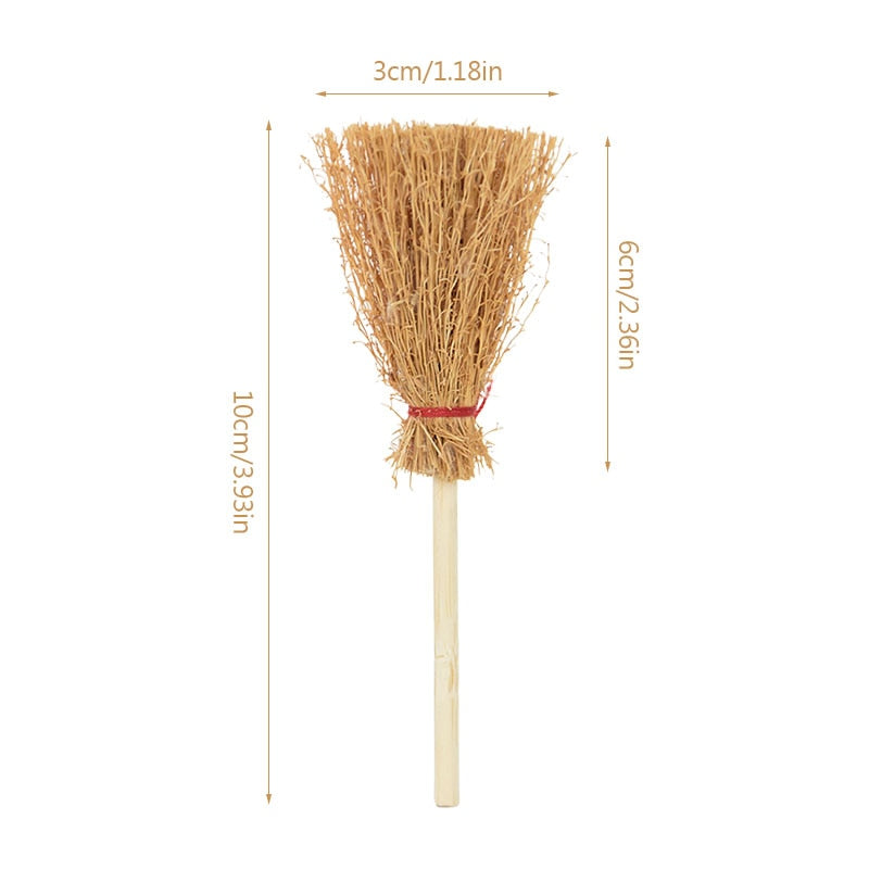 10/20pieces Mini Broom Witch Straw Brooms