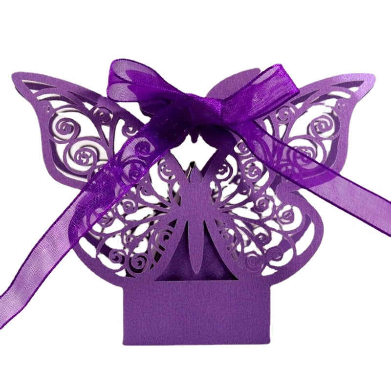 Butterfly Packaging Boxes with Ribbons Wedding Party