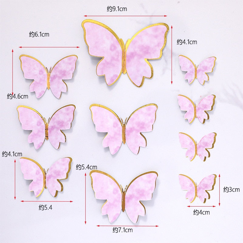 Purple Pink Butterfly Cake Decoration Topper