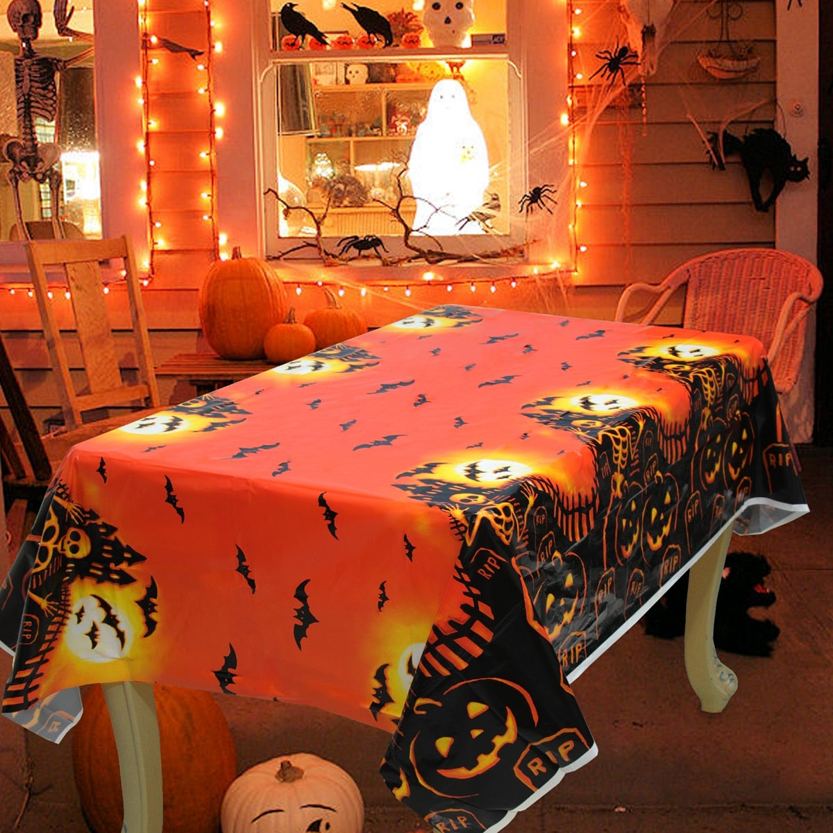 Halloween Ironable Pumpkin Table Runner